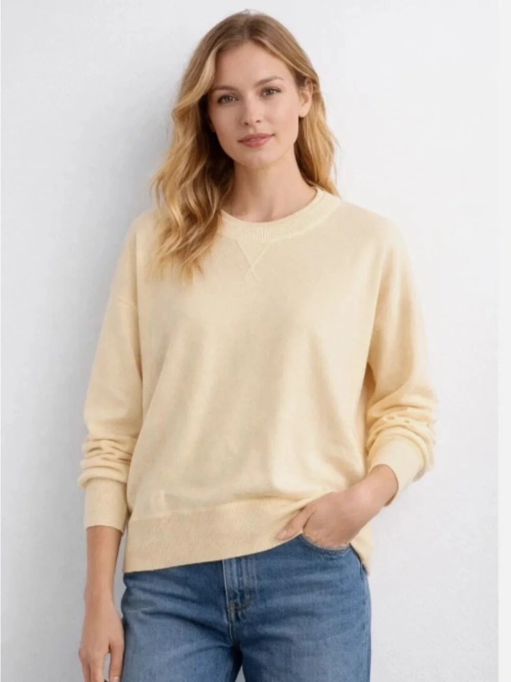 J Crew Sz S 100% Merino Wool Oversized Crewneck Pullover Sweater Cayenne Red